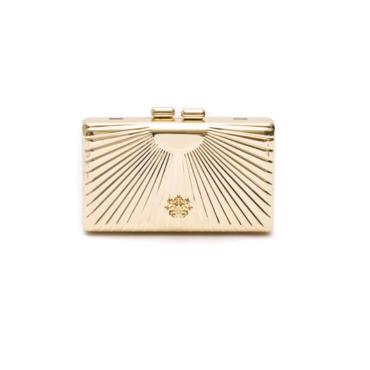 CLUTCH EM METAL ART DÉCO OURO