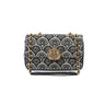 BOLSA BAGUETE SIRENA MÉDIA JACQUARD PRETO