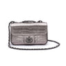 Mini Bolsa Anne Em Couro Natural Croco Roxy Onix