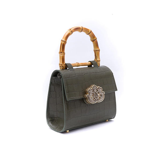 BOLSA TOP HANDLE MINI ISLA MAXI CROCO MUSGO