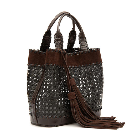 BOLSA TOTE PALHA SEXTAVADA MÉDIA CAMURÇA CAFÉ