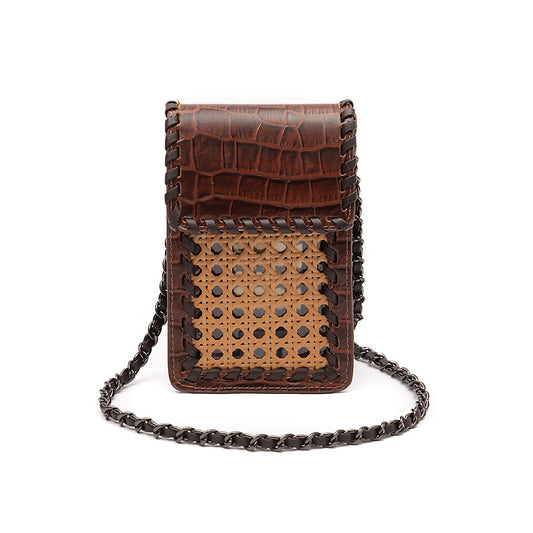 MINI POUCH PALHA SEXTAVADA MAXI CROCO PINHÃO