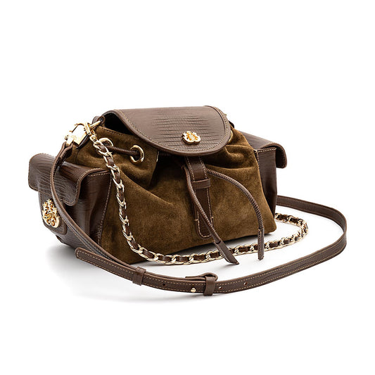 BOLSA CROSSBODY ANNE MARIE CAMURÇA MASCAVO