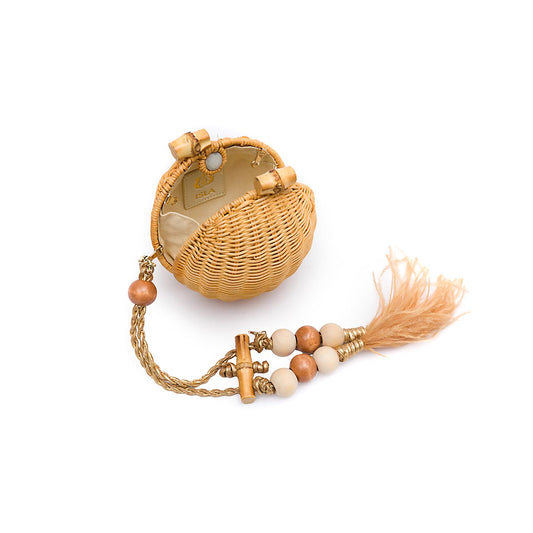 CLUTCH ESFERA RATTAN NATURAL