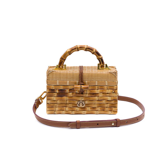 ELEONORA RATTAN BAMBOO TRUNK BAG