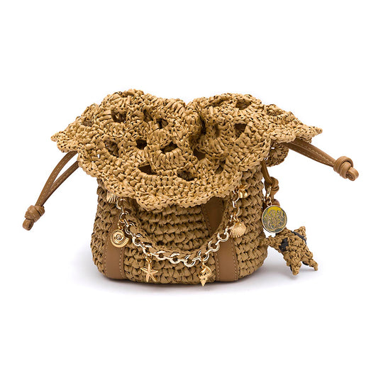 BOLSA BUCKET RAFIA SEA ELEMENTS