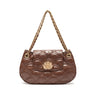 BOLSA SHOULDER SIRENA MÉDIA COCCON PINHÃO OURO