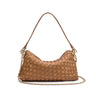 BOLSA ÍSIS WOVEN SHOULDER COURO TRESSÊ PEQUENE AMÊNDOA