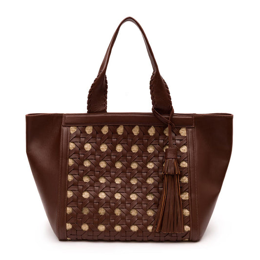 BOLSA TOTE TRESSÊ MAXI SOFT PINHÃO DAMIER NATURAL