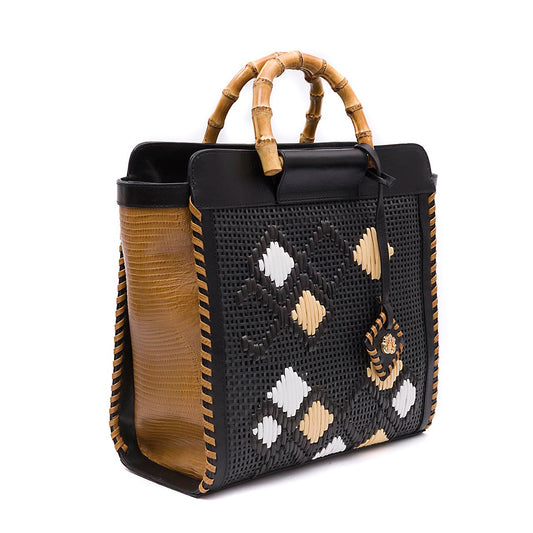 BOLSA CARRÉ RAFIA NAPOLI PRETA