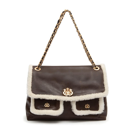 BOLSA FLAP SHOULDER DAHLIA MULTIPOCKETS WINTER EDITION - VINTAGE CAFE/OVELHA OFF