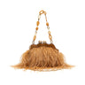 BOLSA POUCH PEQUENA DE PLUMAS MEL