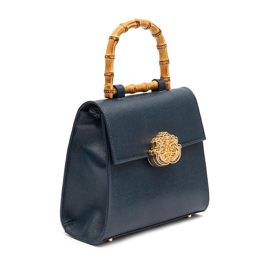 BOLSA TOP HANDLE MÉDIA CAVIAR NOITE