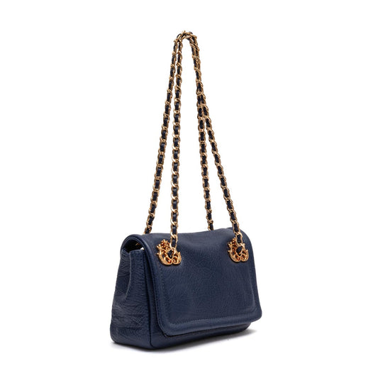 BOLSA PETRA FLAP PEQUENA COBALTO