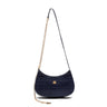 BOLSA SHOULDER FOREVER PEQUENA CAIMAN COBALTO OURO