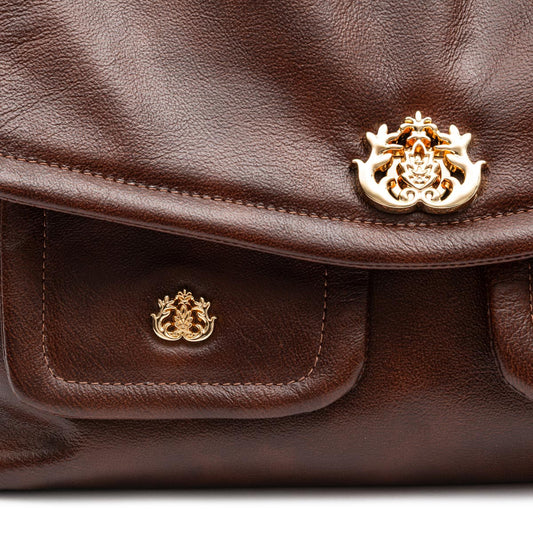 BOLSA FLAP DAHLIA MULTIPOCKETS ESTONADO PINHÃO