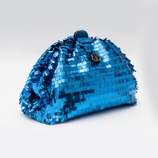 BOLSA MAXI POUCH EM PAETÊS OCEANO