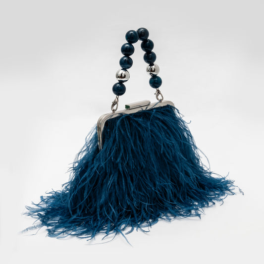 Bolsa Clutch De Plumas Reedition Midnight