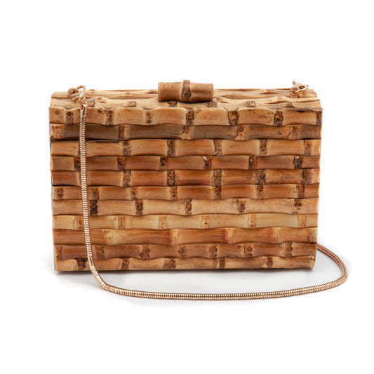 BOLSA CLUTCH DE BAMBU NATURAL