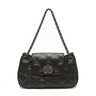 BOLSA SHOULDER SIRENA MÉDIA COCCON PRETO OURO