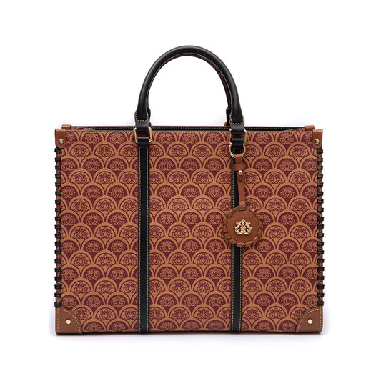 TOTE SIRENE MONOGRAMA CANVAS CARAMELO