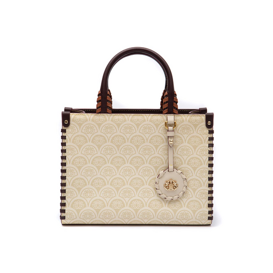 MINI SIRENA TOTE MONOGRAM CREAM CANVAS