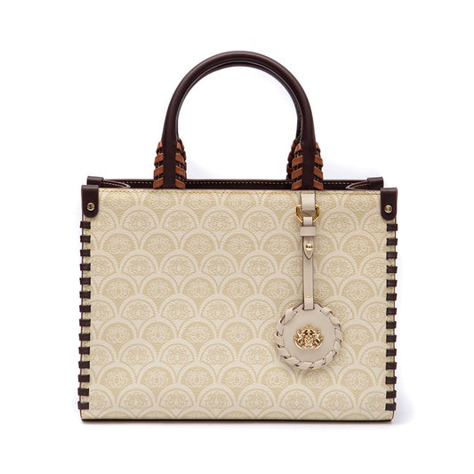 MINI TOTE SIRENA MONOGRAMA CANVAS CREME