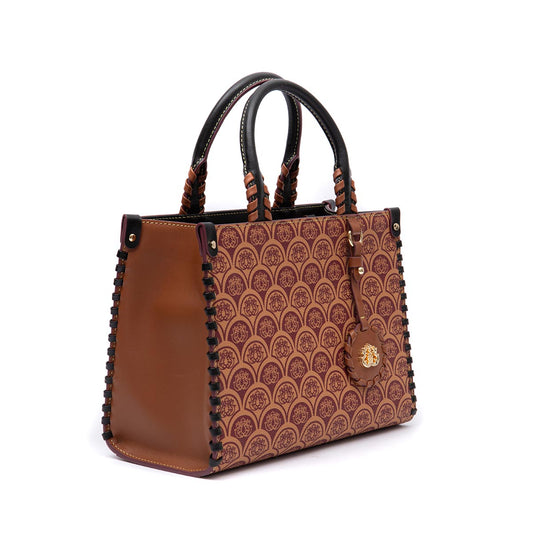 MINI TOTE SIRENE MONOGRAMA CANVAS CARAMELO