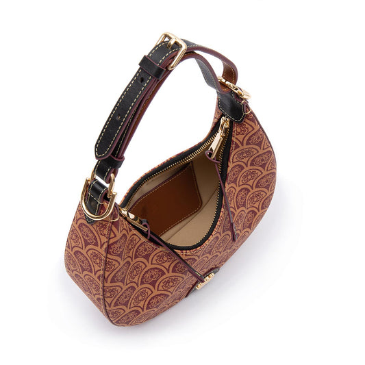 BOLSA HOBO SIRENA MONOGRAMA CANVAS CARAMELO