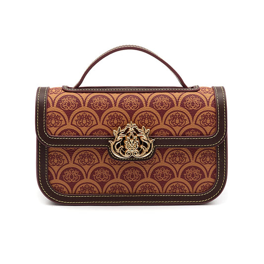 BOLSA BAGUETE TRANSVERSAL SIRENA MONOGRAMA CANVAS CARAMELO