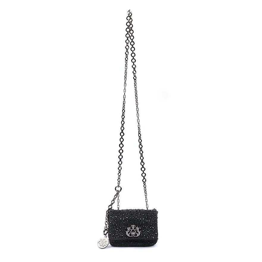Nano Bolsa Em Cristais Jolie Preto