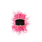 BOLSA CLUTCH LILY EM PLUMAS PINK VERMELHO