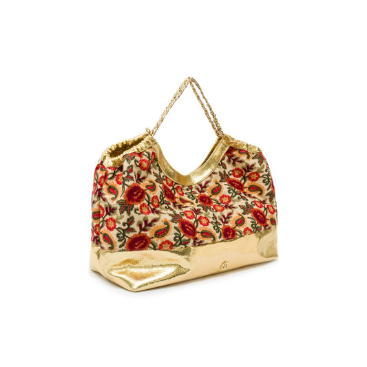 BOLSA MAXI SHOPPER DANNY PALHA FIORI BORDADA