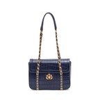 BOLSA FLAP SIENNA MÉDIA COURO COBALTO