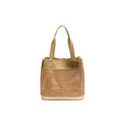 BOLSA TOTE PALHA SEXTAVADA GRANDE NEW CROCO NEW GOLD