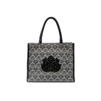 BOLSA MAXI TOTE SIRENA JACQUARD PRETO