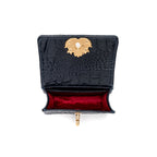 NANO BOLSA EM PALHA COM CORRENTE TRANSVERSAL - FOREVER PALHA DAMIER COURO MARINHO