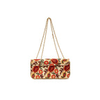 BOLSA ANNE ALONGADA PALHA FIORI BORDADA