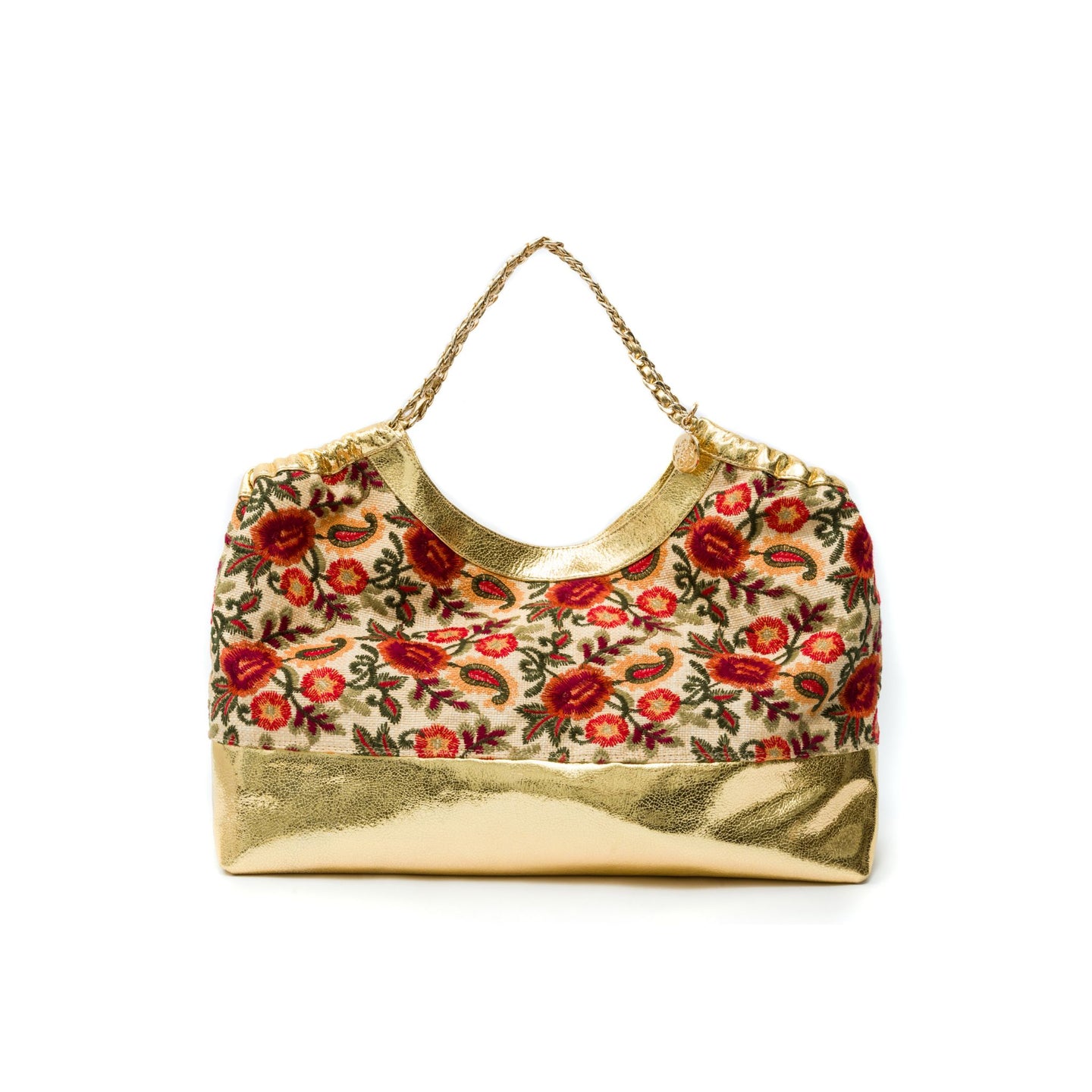 BOLSA MAXI SHOPPER DANNY PALHA FIORI BORDADA