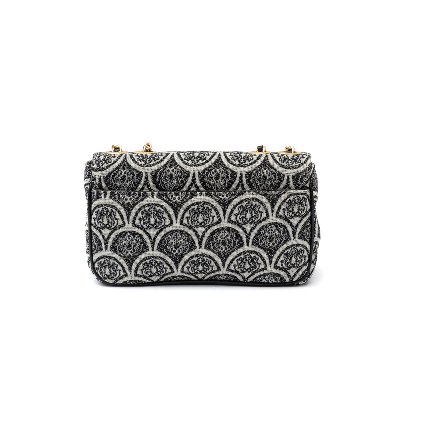 BOLSA BAGUETE SIRENA JACQUARD PRETO