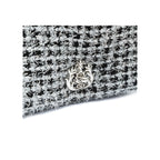 BOLSA PUFFER TWEED LUREX PRATA