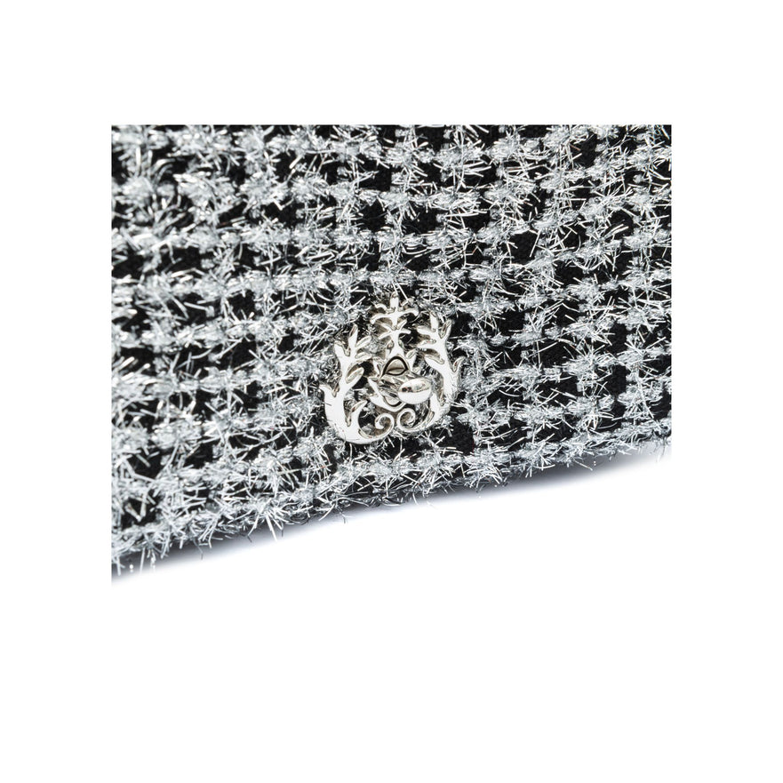 BOLSA PUFFER TWEED LUREX PRATA