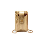 PHONE POUCH TIRACOLO EM PALHA GOLD