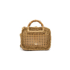 MINI BOLSA FIORI HANDMADE RAFIA NATURAL