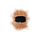 BOLSA  LILY EM PLUMAS OURO/BRONZE