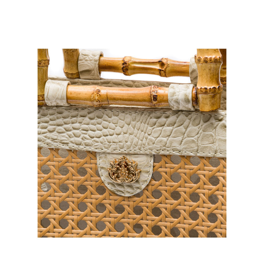 BOLSA DIANA MAXI EM COURO MAXI CROCO CHANTILY