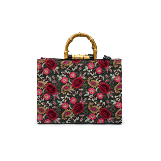 BOLSA MAXI TOTE FIORI BORDADA