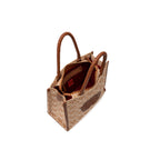 BOLSA MAXI TOTE SIRENA JACQUARD CAMEL