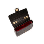 Bolsa Anne Jumbo em Couro Natural Maxi Croc Preto Ouro