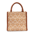 BOLSA MINI TOTE SIRENA JACQUARD CAMEL